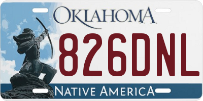 OK license plate 826DNL