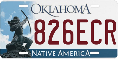 OK license plate 826ECR