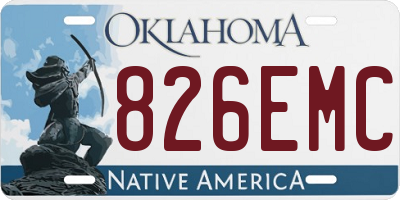 OK license plate 826EMC