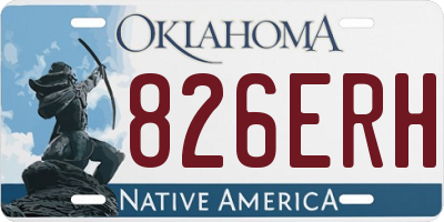 OK license plate 826ERH