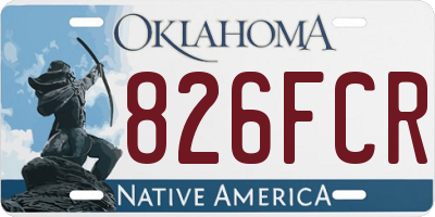 OK license plate 826FCR