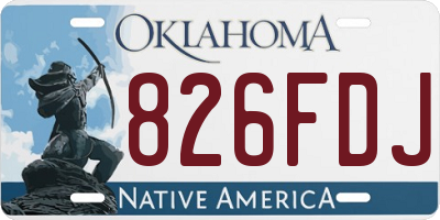 OK license plate 826FDJ