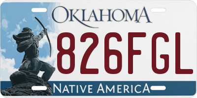 OK license plate 826FGL