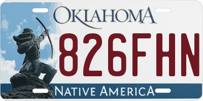 OK license plate 826FHN