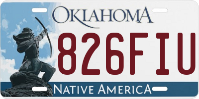 OK license plate 826FIU