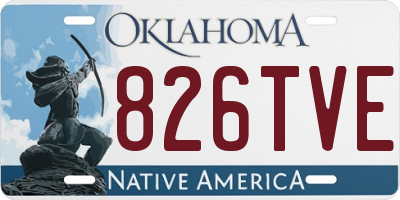 OK license plate 826TVE