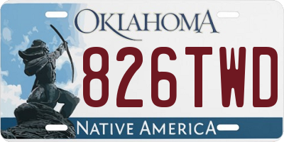 OK license plate 826TWD