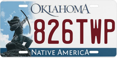 OK license plate 826TWP