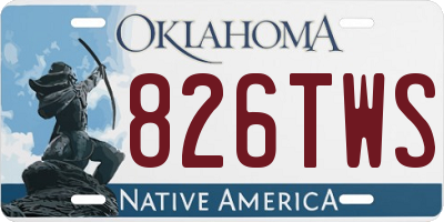 OK license plate 826TWS