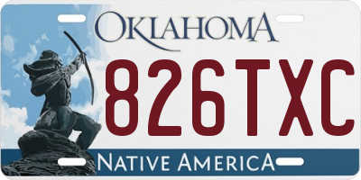 OK license plate 826TXC