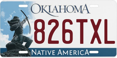 OK license plate 826TXL
