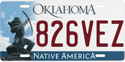 OK license plate 826VEZ