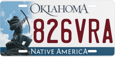 OK license plate 826VRA