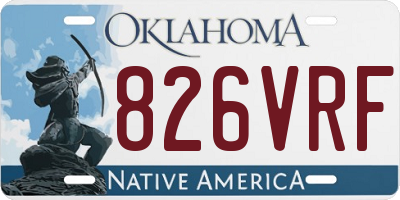 OK license plate 826VRF
