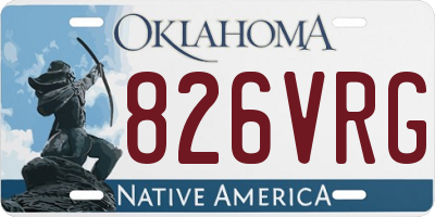 OK license plate 826VRG