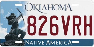 OK license plate 826VRH
