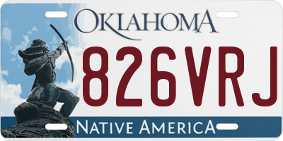 OK license plate 826VRJ