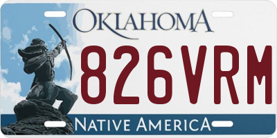 OK license plate 826VRM