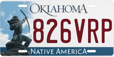 OK license plate 826VRP