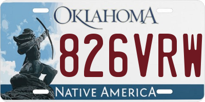 OK license plate 826VRW