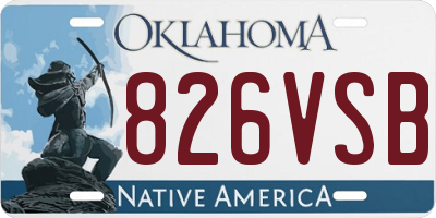 OK license plate 826VSB
