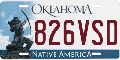 OK license plate 826VSD