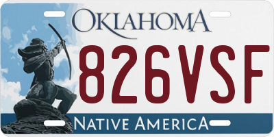 OK license plate 826VSF