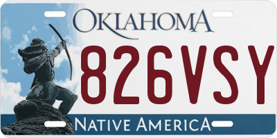 OK license plate 826VSY