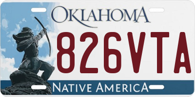 OK license plate 826VTA