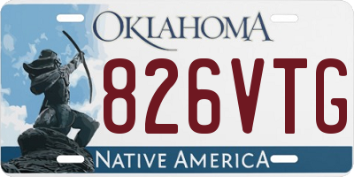 OK license plate 826VTG