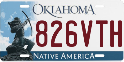 OK license plate 826VTH