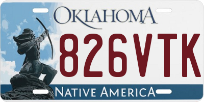 OK license plate 826VTK