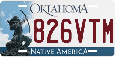 OK license plate 826VTM