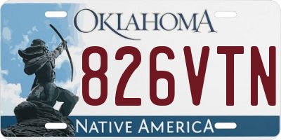 OK license plate 826VTN