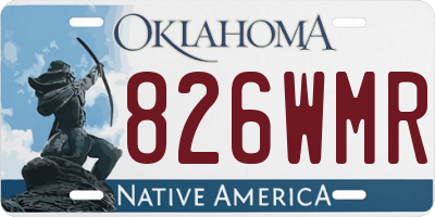 OK license plate 826WMR