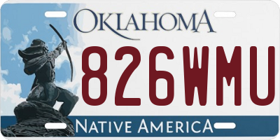 OK license plate 826WMU