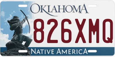 OK license plate 826XMQ