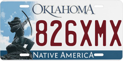 OK license plate 826XMX