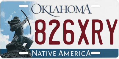 OK license plate 826XRY