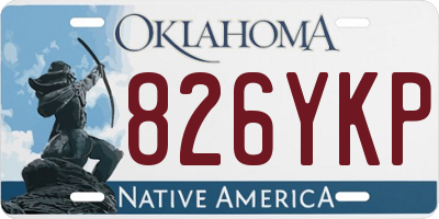 OK license plate 826YKP