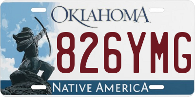 OK license plate 826YMG
