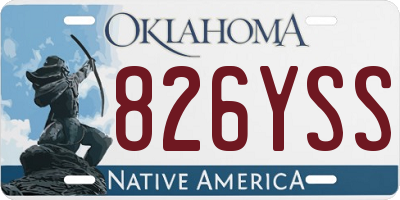 OK license plate 826YSS