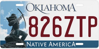 OK license plate 826ZTP