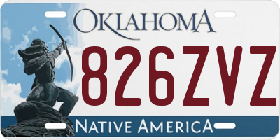 OK license plate 826ZVZ