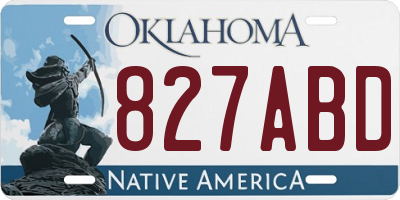 OK license plate 827ABD