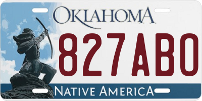 OK license plate 827ABO