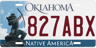 OK license plate 827ABX