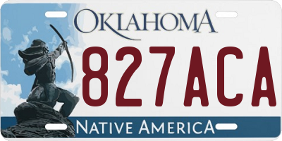 OK license plate 827ACA