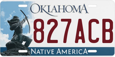 OK license plate 827ACB