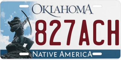 OK license plate 827ACH